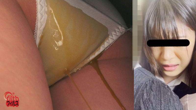 満員電車でJKがまさかのウンチお漏らし!純白パンティが真っ茶色に…